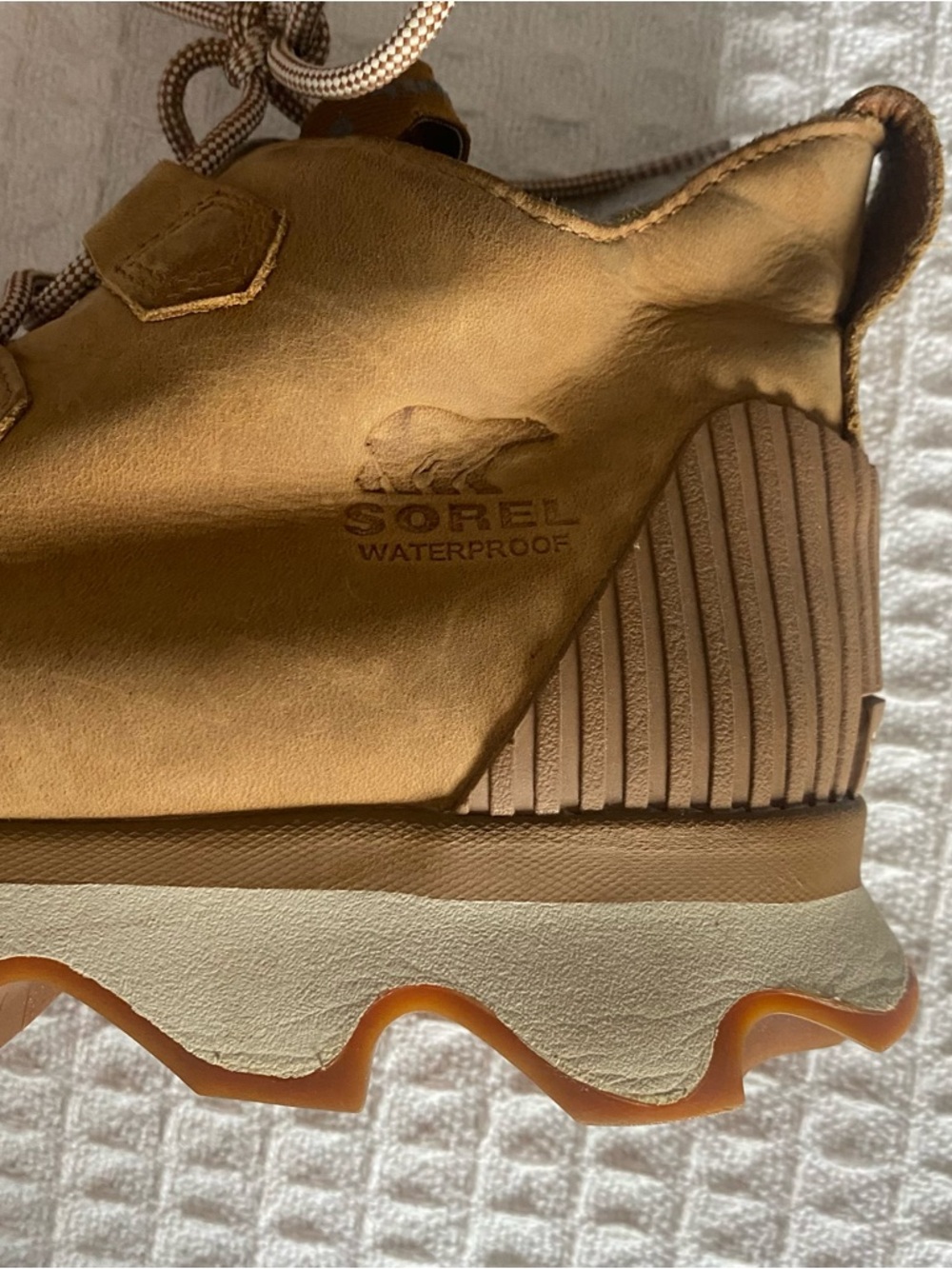 Sorel Tan Leather & Gray Wool Casual Lace-Up Boots size 10 - Picture 12 of 12